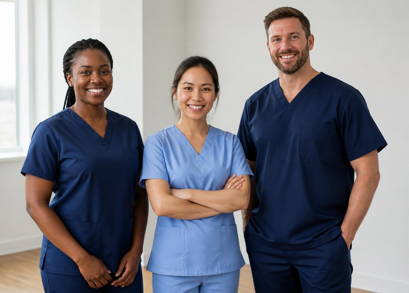Members of the Premium United Healthcare care team supporting a client at home